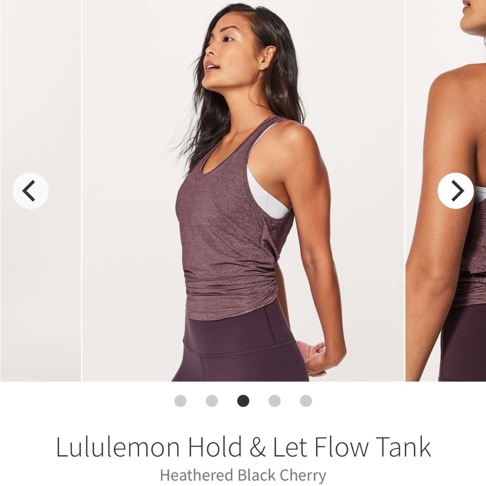 Lululemon Hold & Let Flow Tank in Heathered Black Cherry 🖤🍒 - Picture 3 of 14